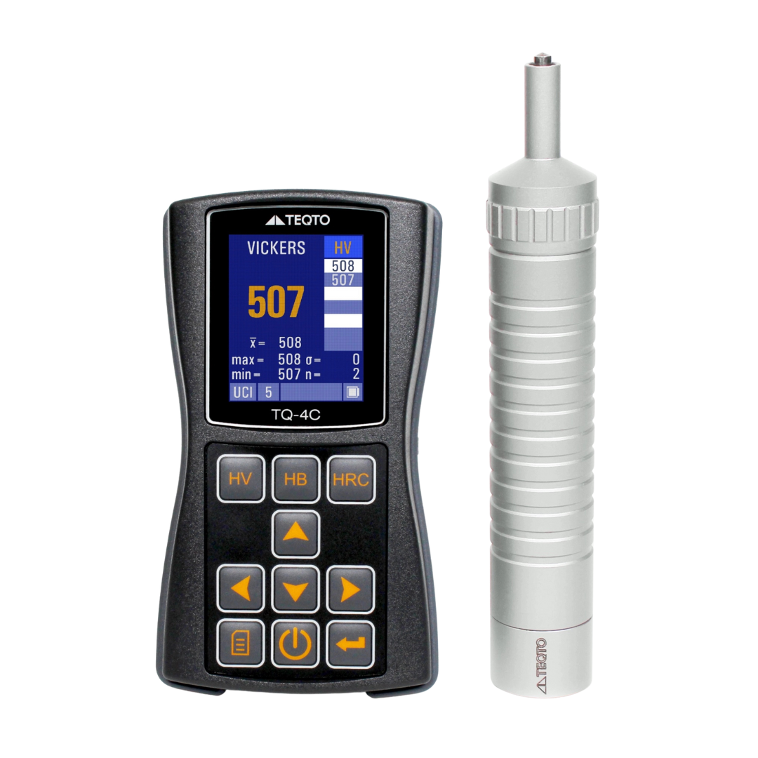 TEQTO TQ-4C UCI Portable Hardness Tester – Digital display with UCI probe for gear teeth and hardened metals