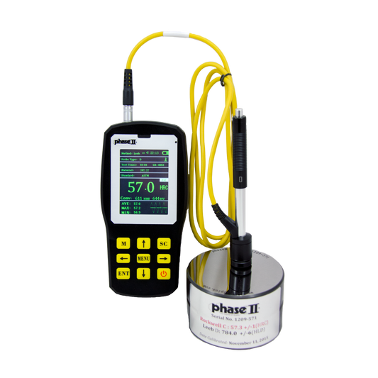 Phase II PHT-6000 with optional Leeb D impact device and test block